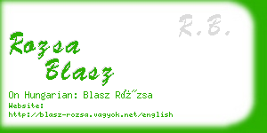 rozsa blasz business card